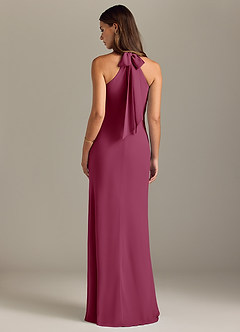 Azazie Doretta Bridesmaid Dresses Mulberry Mermaid Pleated Chiffon Dress image8
