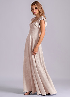 Azazie Leilani Jurken voor bruidsmeisjes Jurk van Bloemen Burn-out met A-Lijn Sweetheart Halslijn Blozend Roze image5