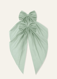 front Haarspange mit passender Chiffon-Schleife (2er-Pack)