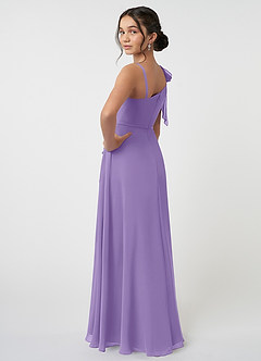 Azazie Aidy Junior Tahiti A-Line Bow Chiffon Dress image4
