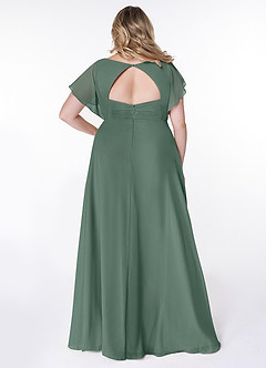 Azazie Rylee Brautjungfernkleider A-Linie Plissee Chiffon Kleid Seemoos image7