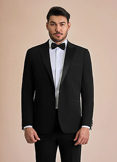 front Hudson Black Chaqueta de esmoquin con solapa de pico