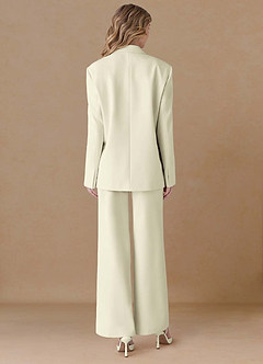 front Amelia Ivory Refined Weave Performance Oversized 2-Piece Suit