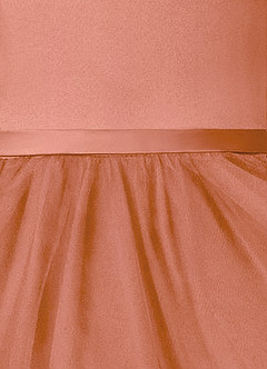 Azazie Marybell Flower Girl Dresses MAI TAI A-Line Bow Tulle Dress image4