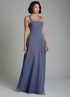 Azazie Azaria Brautjungfernkleider A-Linie Korsett Chiffon Kleid Sturm image4