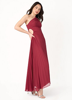 Angelina Ruby Red Asymmetrical Dress image2