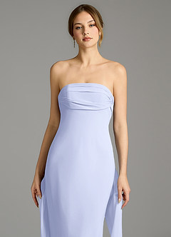 Azazie Ailanie Jurken voor bruidsmeisjes Jurk van Chiffon met Zeemeermin Strapless Lavendel image4