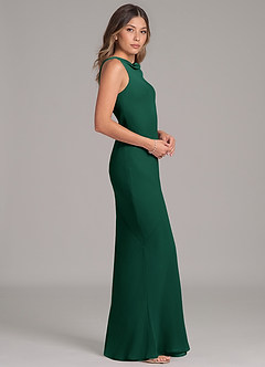 Azazie Allettie Robes de demoiselle d'honneur Robe Sirène en Mousseline de soie émeraude image7