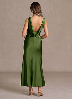 Cyanee Olive Green Maxi Dress image2