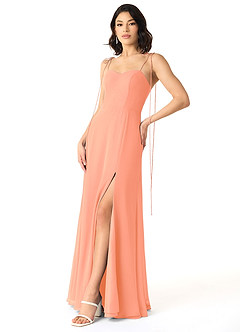 Azazie Rosey Final Sale Sunset A-Line Sweetheart Neckline Chiffon Dress image2