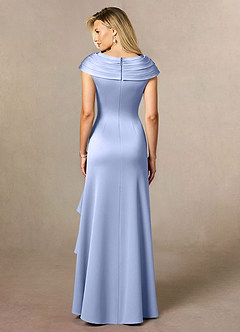 Azazie Anderson Mother of the Bride Dresses Ice A-Line Pleated Stretch Satin Dress image2