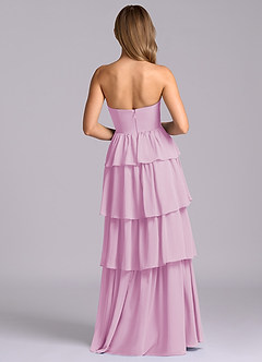 Azazie Faye Abiti da Damigella Abito A-Line in Chiffon Scollo a Cuore Rosa Confetto image7