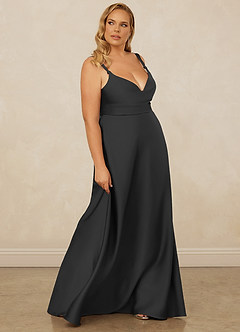 Christian Siriano Bridal for Azazie 1001 Bridesmaid Dresses Cowl Neck Stretch Satin A-line Dress image14