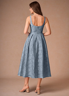 Briac Dusty Blue A-line Midi Dress image2