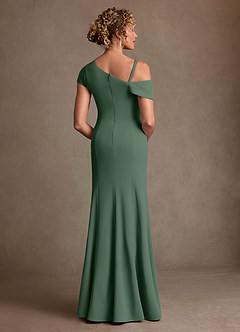Azazie Rachael Mother of the Bride Dresses Eucalyptus Sheath Off the Shoulder Stretch Crepe Dress image3
