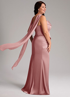 Azazie Sorrel Bridesmaid Dresses Dusty Rose Mermaid Strapless Stretch Satin Convertible Dress image8