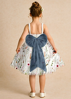 Azazie Peppa Flower Girl Dresses Ivory Neptune A-Line Sweetheart Neckline Tulle Dress image2