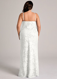 Azazie Tianna Brudepigekjoler Skede Blonder Blomsterudbrændthed Gulv-længde Kjole image9