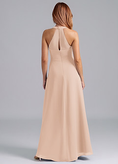 Azazie Dorota Bridesmaid Dresses English Rose A-Line Pleated Chiffon Dress image2