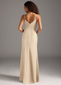 Azazie Deandra Bridesmaid Dresses Champagne Mermaid Pleated Chiffon Dress image6