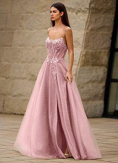 Brilliance Rosa Glitzerndes Ballkleid image3