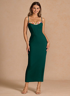 Liliah Forest Green Maxi Dress | Azazie