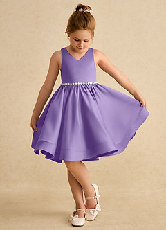 Azazie Julietta Flower Girl Dresses Tahiti Ball-Gown Convertible Tulle Dress image4