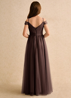 Azazie Yuna Girls Formal Abiti da Ragazza di Fiori Abito A-Line in Tulle Spalle Scoperte Ganache image2