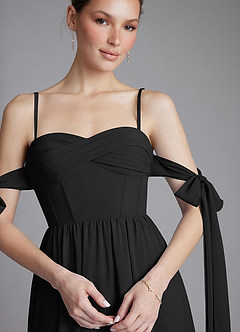 Azazie Ayanna Suknie dla druhen Linia A Zza ramienia Szyfon Do ziemi Sukienka image3