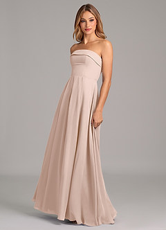 Azazie Lucienne Bridesmaid Dresses English Rose A-Line Strapless Chiffon Convertible Dress image4