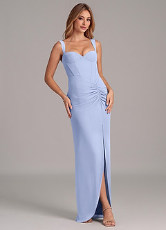 Azazie Ayla Final Sale Ice Sheath Sweetheart Neckline Chiffon Dress image5