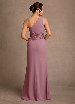Azazie Kathie Mother of the Bride Dresses Vintage Mauve Mermaid Lace Chiffon Dress image2