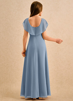 Azazie Kittie Girls Formal Sukienki dla dziewczynek sypiących kwiaty Linia A Szyfon Długość podłogi Sukienka image2