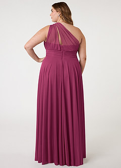 Azazie Charlize Jurken voor bruidsmeisjes Jurk van Mesh met A-Lijn One-Shoulder Moerbei image7