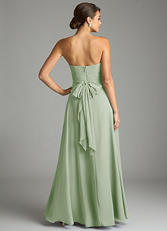 Azazie Tamira Suknie dla druhen Linia A Pofałdowany Szyfon Do ziemi Sukienka image4