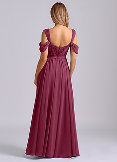 Azazie Koa Venta Final Vestido de Mora de Gasa de Corte en A con Vestidos sin tirantes image2