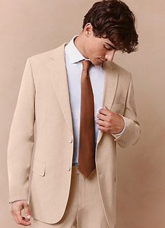 front Savile Tan Wool Blend Suit