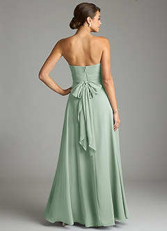 Azazie Tamira Suknie dla druhen Linia A Pofałdowany Szyfon Do ziemi Sukienka image4