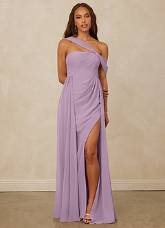 Christian Siriano Bridal for Azazie 1014 Bridesmaid Dresses Wisteria A-Line Off the Shoulder Chiffon Dress image1