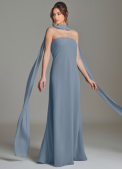 Azazie Ilana Bridesmaid Dresses Twilight A-Line Strapless Chiffon Dress image5
