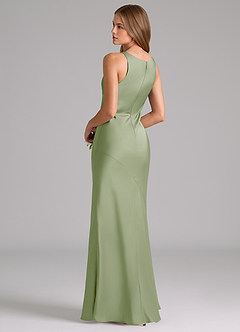 Azazie Allettie Bridesmaid Dresses Dusty Sage Mermaid Stretch Satin Dress image2