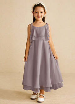 Azazie Temi Final Sale Ivory A-Line Spaghetti Strap Chiffon Dress image4