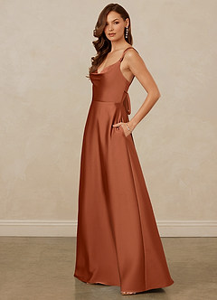 Christian Siriano Bridal for Azazie 1001 Bridesmaid Dresses Cedar Rose A-Line Sweetheart Neckline Stretch Satin Dress image4