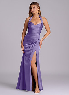 Azazie Destiny Robes de demoiselle d'honneur Robe Sirène en Satin extensible Encolure en Forme de Cœur Tahiti image1
