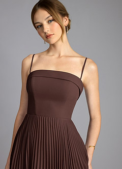 Azazie Mariana Bridesmaid Dresses Ganache A-Line Strapless Chiffon Dress image2