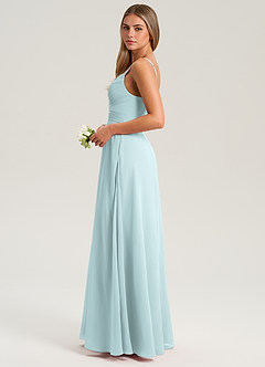 Azazie Terese Bridesmaid Dresses Mist A-Line Pleated Chiffon Dress image4