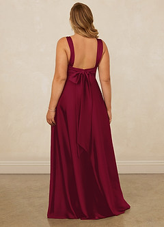 Christian Siriano Bridal for Azazie 1001 Brautjungfernkleider A-Linie Herzausschnitt Stretch-Satin Kleid Burgunderrot image12