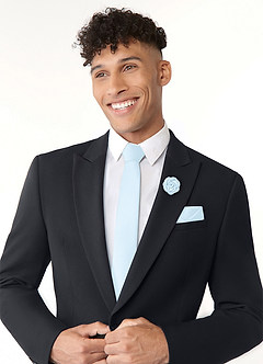 front Matte Satin Floral Lapel Flower