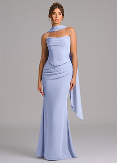 Azazie Sorrel Suknie dla druhen Syrena Gorset Szyfon Do ziemi Sukienka image4