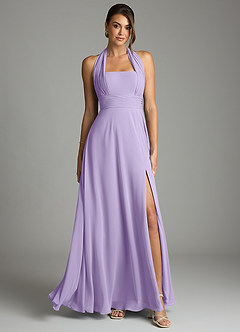 Azazie Tamira Suknie dla druhen Linia A Pofałdowany Szyfon Do ziemi Sukienka image1